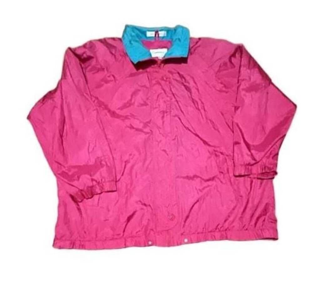 Vintage 90s Cambridge Hot Pink & Teal Windbreaker Jacket